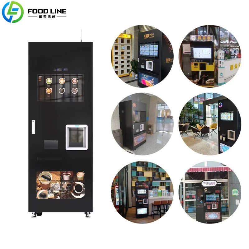 

Fully Automatic Robot Coffee Vending Machine Intelligent 24H Service Large Capacity Office Workplace Popular Sale