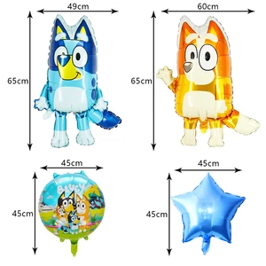 Dekorasi Pesta Ulang Tahun Bluey Baru Balon Lateks Balon Film Aluminium Bingo Peralatan Makan Sekali Pakai Perlengkapan Acara Anak-anak Latar Belakang 6 balon biru penjualan terbaik - №