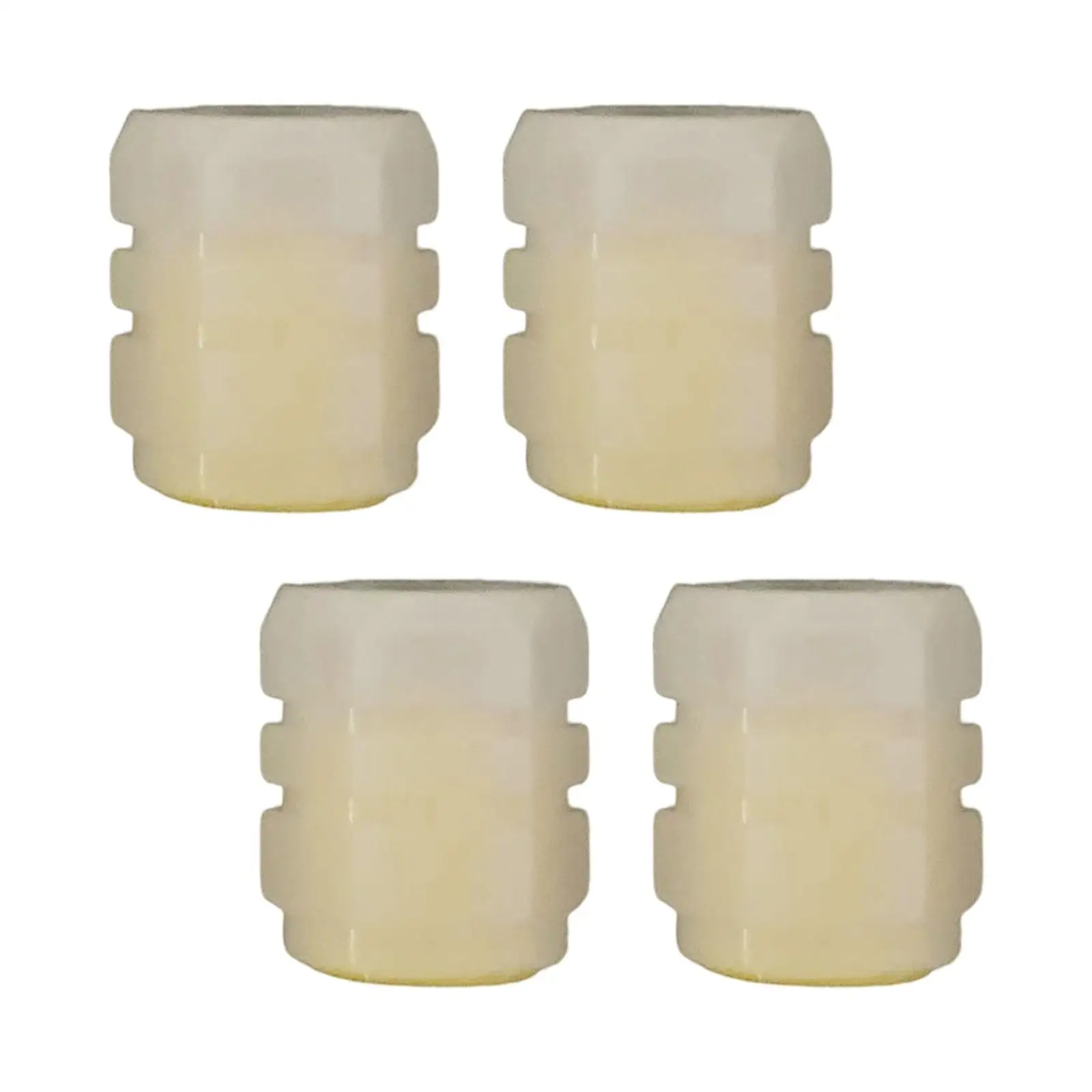 Fluorescent Rubber Valve Caps Glow in the Dark Universal Dust Proof Tire Stem Covers Four Pack for Cars and Bikes view 2