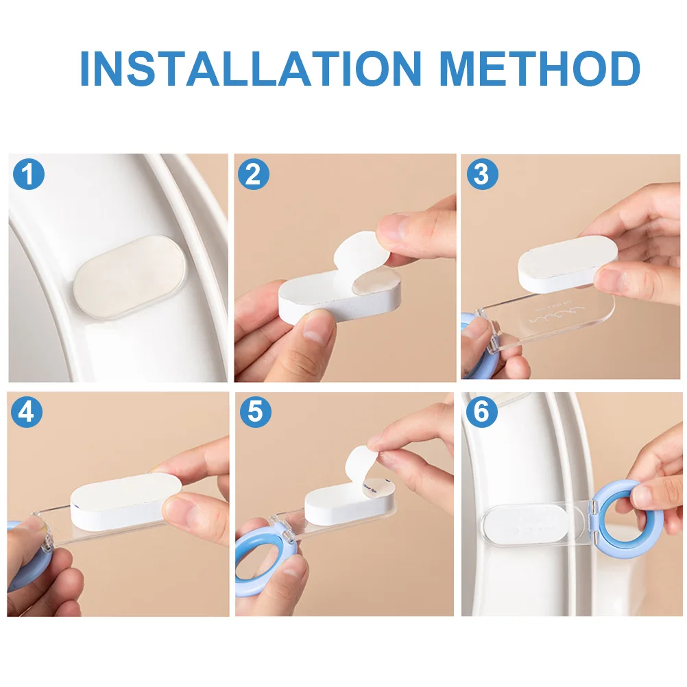 

2Pcs Toilet Seat Lifter Premium Material Practical Anti-Touch Handle for Bathroom Toilet Cover Lifter Supplies