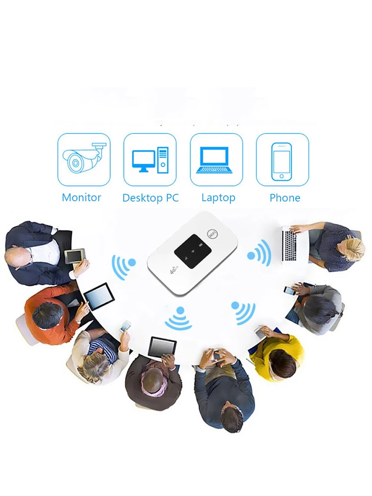 Router Kebidumei 4G LTE 150Mbps Bezprzewodowy Wi-Fi MiFi Modem Mobilny Hotspot Wi-Fi z Gniazdem na Kartę SIM do Użytku na Zewnątrz, w Domu, Biurze i w Podróży — zdjęcie produktu 7