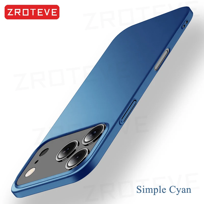 Für iPhone17 Pro Max ZROTEVE Schlanke Matte Harte PC-Hülle Für iPhone 17 Air 17e 16 16e 15 14 12 13 iPhone16 Plus iPhone13 Handyhülle