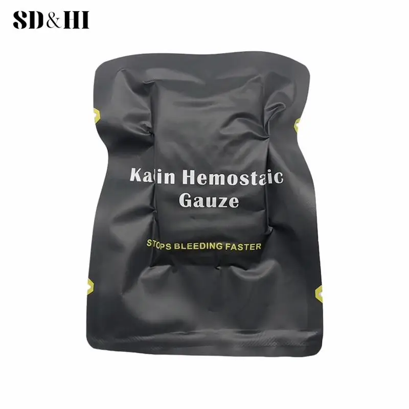 Hemostatic Kaolin Gauze Combat Emergency Trauma Z-Fold Soluble For Ifak Tactical Military First Aid Kit Medical Wound Dressing