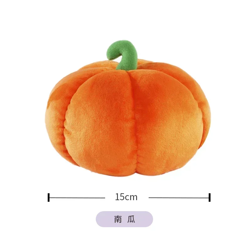 Simulation Fruits Vegetable Plush Toy Garlic Strawberry Broccoli Watermelon Pumpkin Soft Stuffed Plushie Doll Baby Education Toy