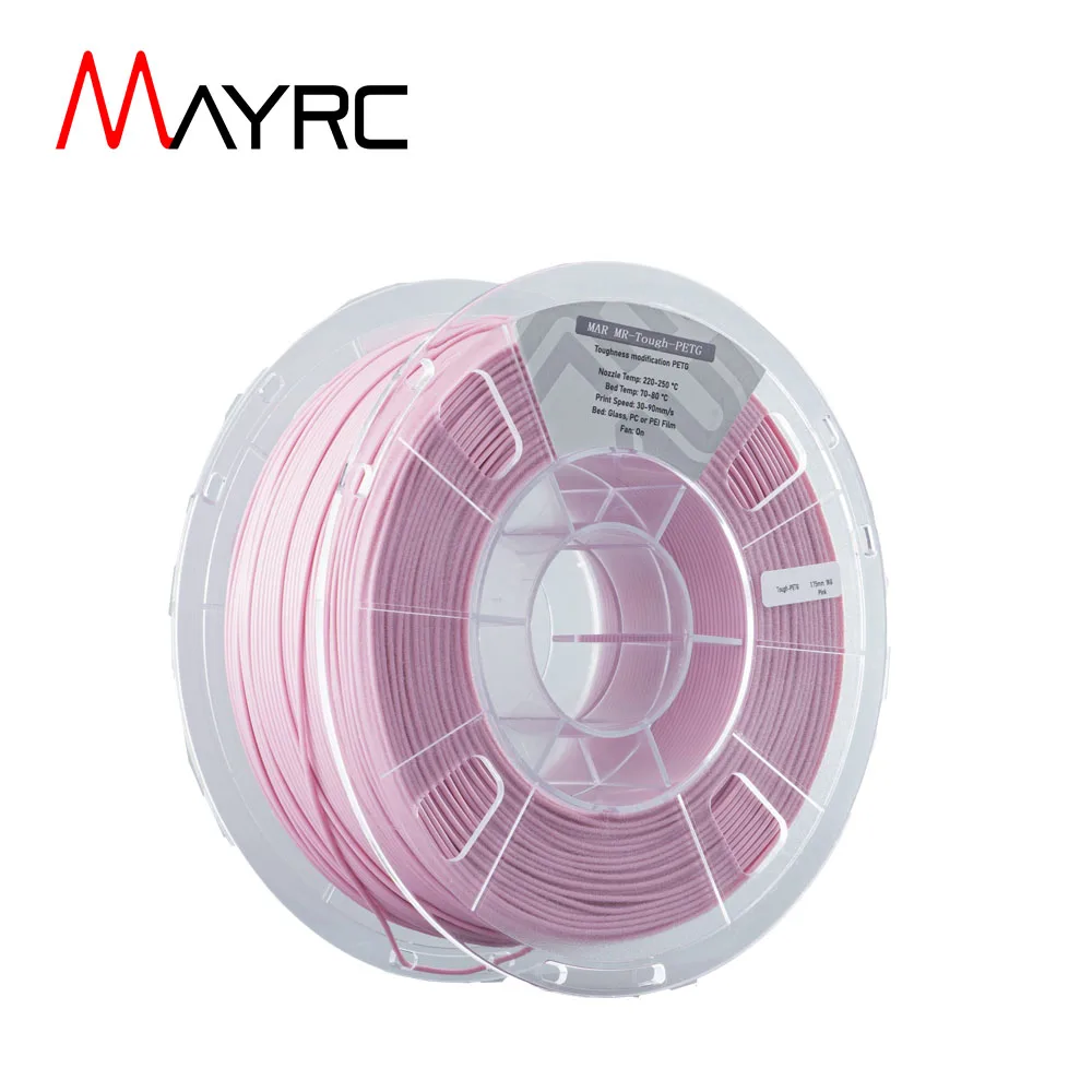 Mayrc ฟิล์ม3D PLA เหนียว10เท่าสำหรับเครื่องพิมพ์3D FDM ไม่มีฟองพร้อมวัสดุสิ้นเปลืองม้วนสาย