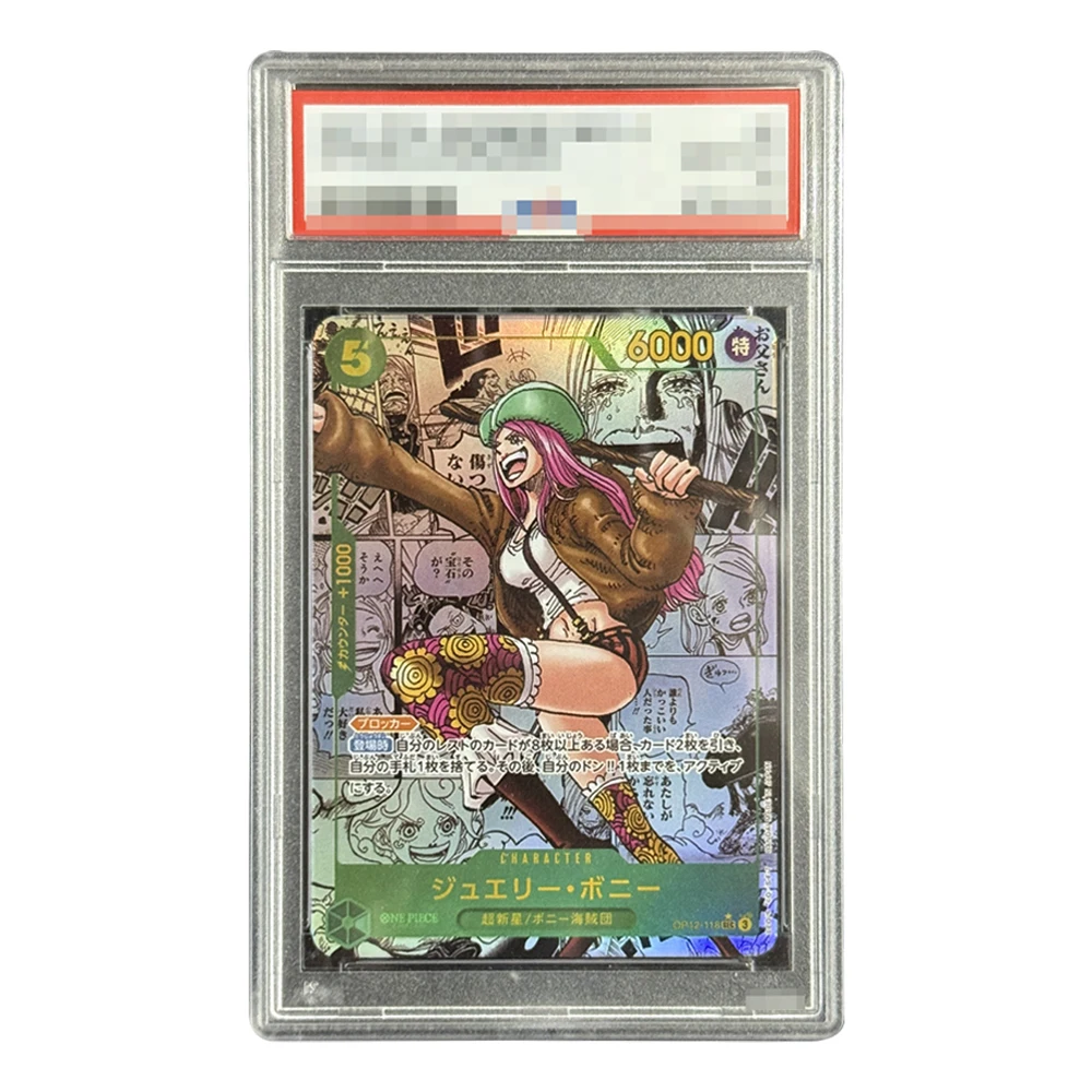 

Diy 2025 One Piece OP-12 Japanese Jewelry Bonney Rating Collection Card Self made Color Flash Anime Card Gift Graded Cards