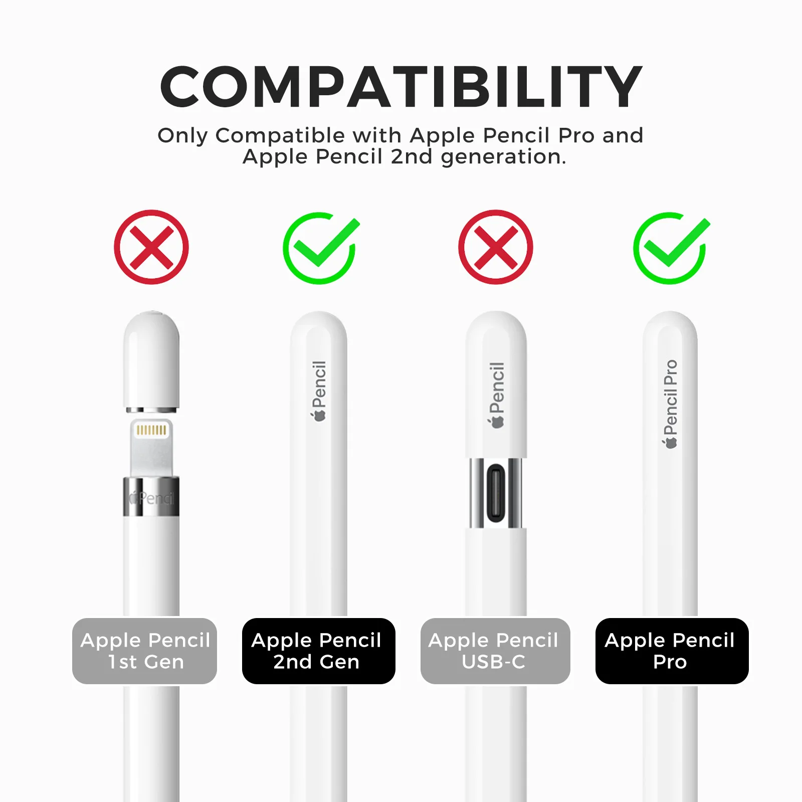 Pour Apple Pencil Pro/2e génération - Étui de protection rétro