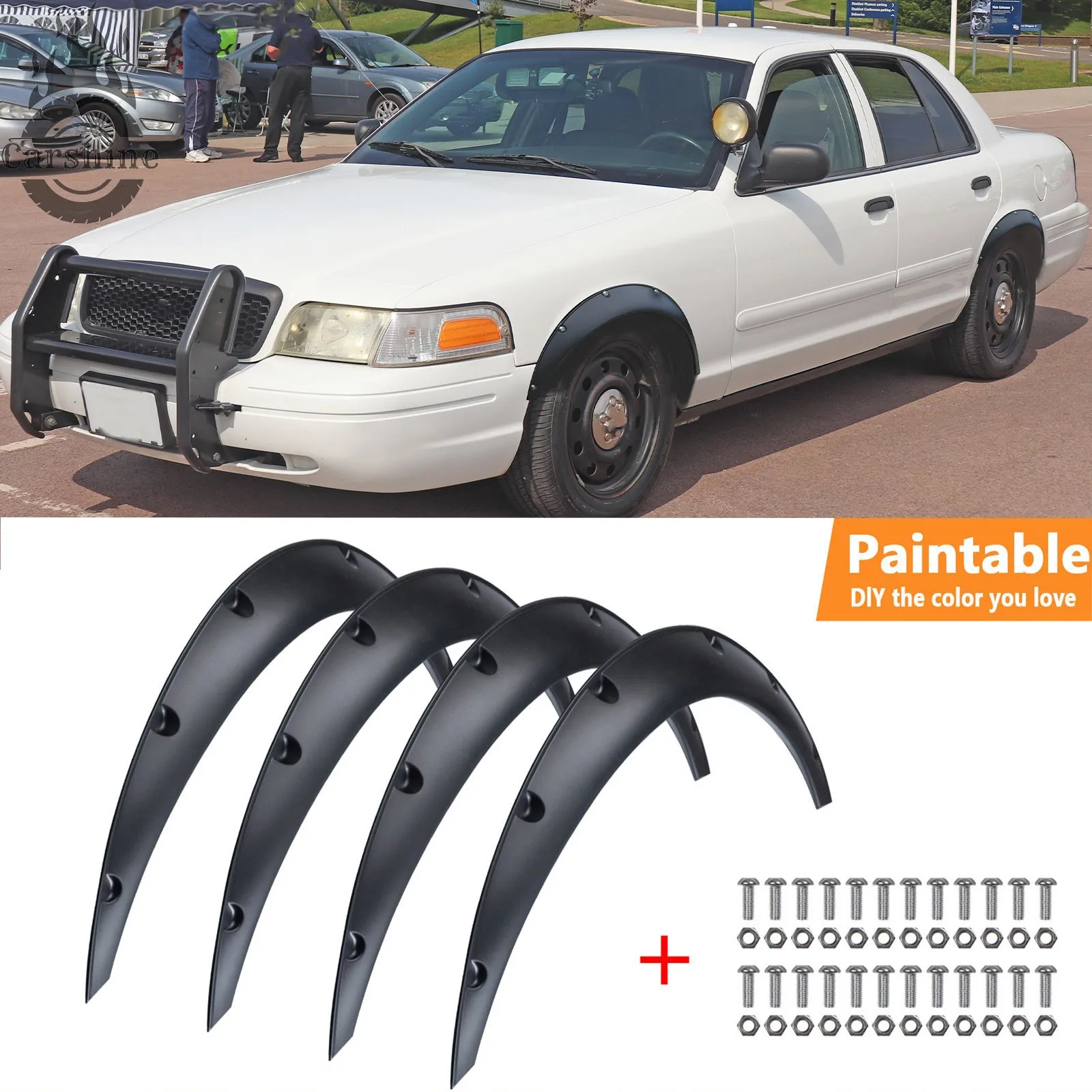 

Расширители крыльев шириной 32 дюйма и 35 дюймов, комплект из 4 предметов для Ford Crown Victoria, гибкий