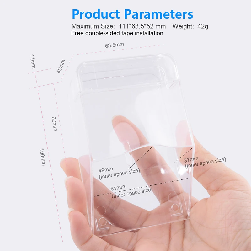 Waterproof Cover For Wireless Doorbell Door Bell Ring Chime Button Transparent Door Bell Protective Cover For Home Doorbell