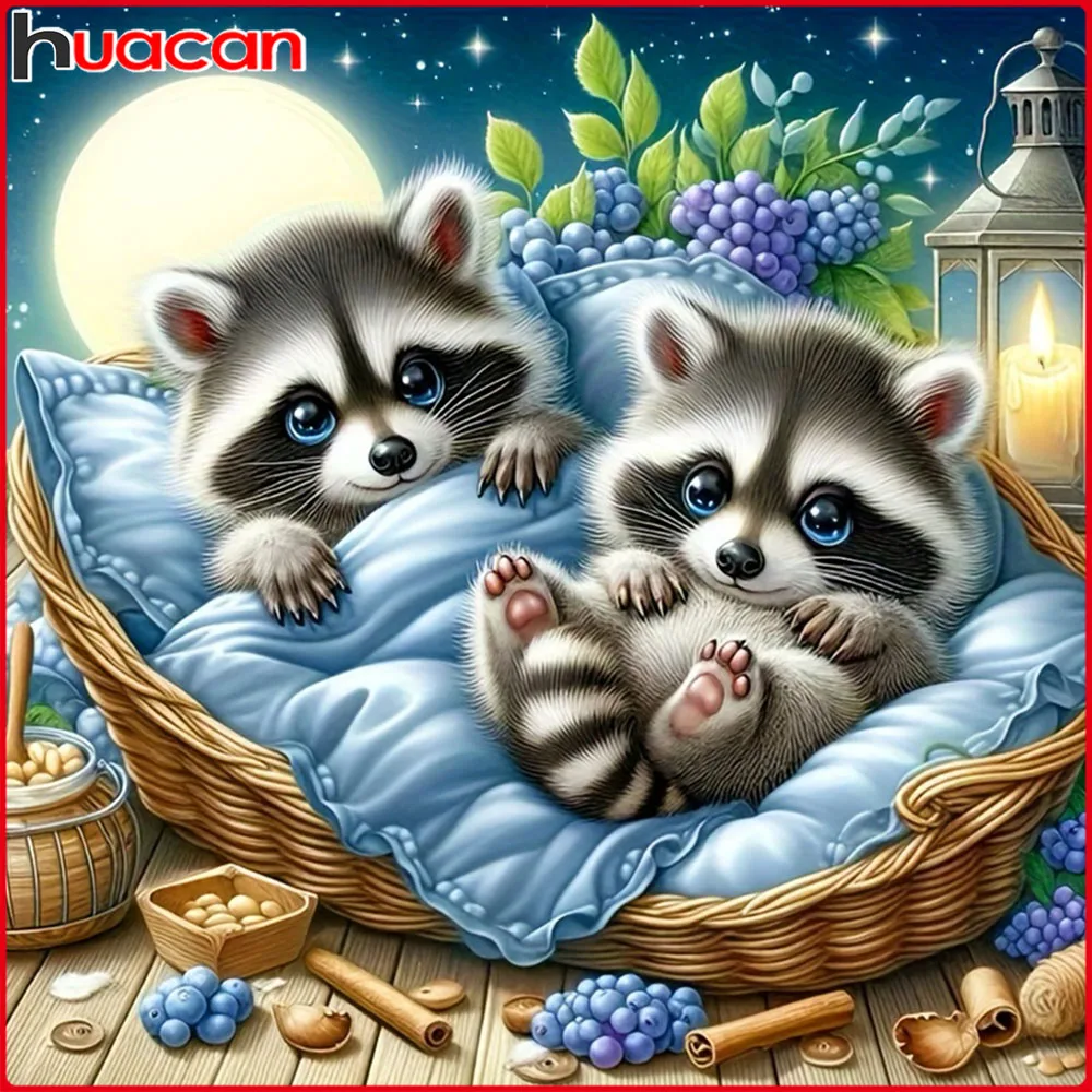 Huacan Vollquadrat Rundes Diamantgemälde Katze Vogel Diamant Mosaik Tier Blumenkunst Dekorative Gemälde