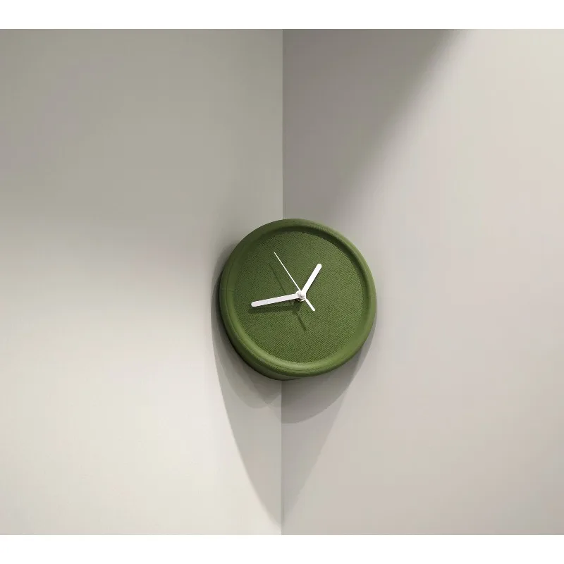 Sala de estar silencioso relógios de parede simples não-ticking punch-livre canto relógio de parede quarto tecnologia luxo arte decoração para casa