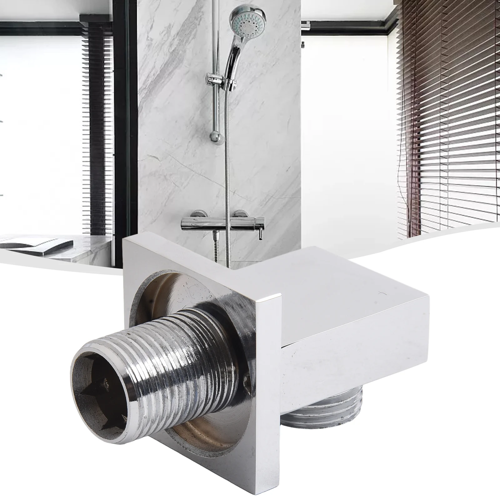 Shower Hose Connector Wear-resistant Accessories Easy Installation Electroplated Silver For Hand-held Shower Nozzles