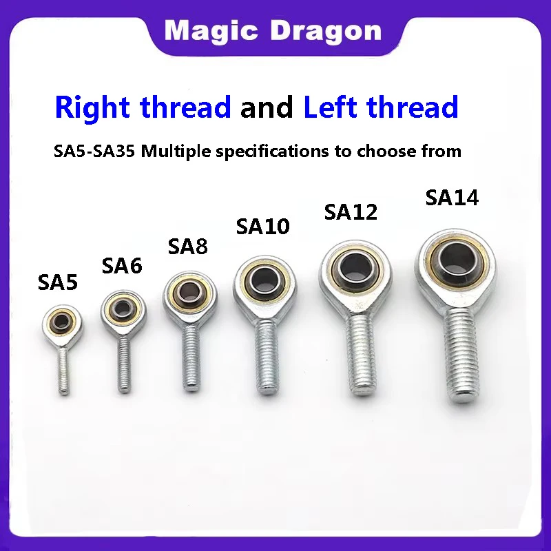 Steel Fish Eye Rod End Ball Joint Bearings Male External Thread SA6T/K SA8T/K SA10T/K SA12T/K SA14T/K SA16 for Mechanical Applic