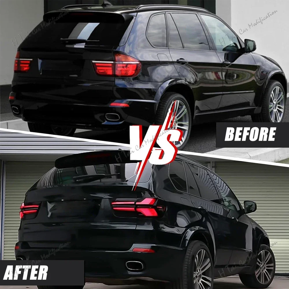 Pair Taillights For BMW X5 E70 2007-2013 Tail Light Assembly LED Tail Lamp Brake Light Reverse Light Rear Fog Light Turn Signal