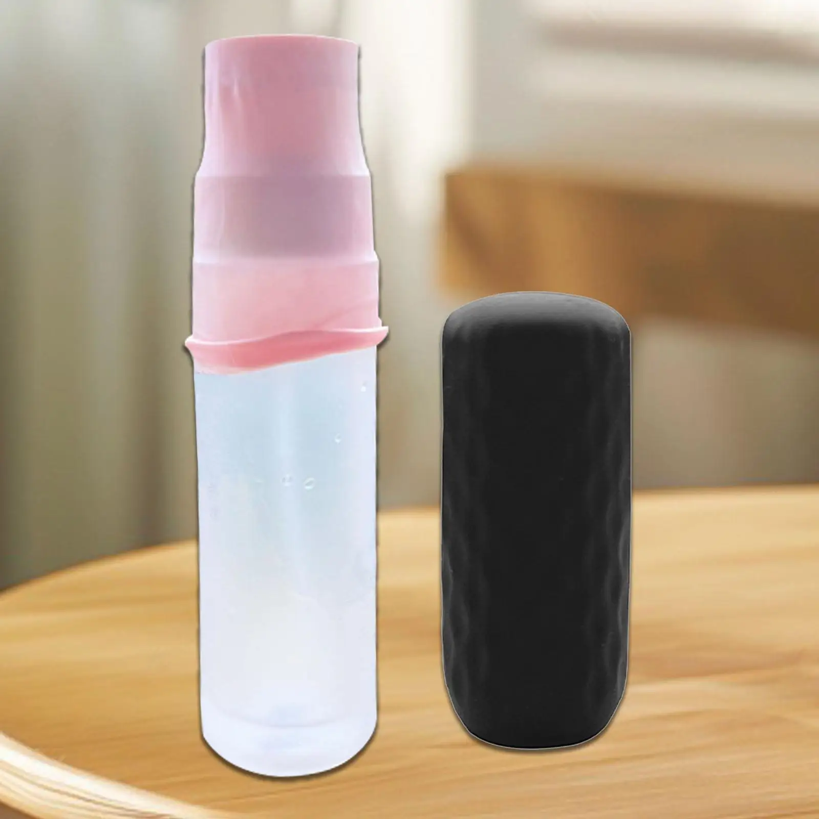 2x غطاء زجاجة سيليكون أكمام أدوات الزينة للسفر أدوات الزينة حقيبة غطاء حقيبة الغبار سيليكون مانعة للتسرب