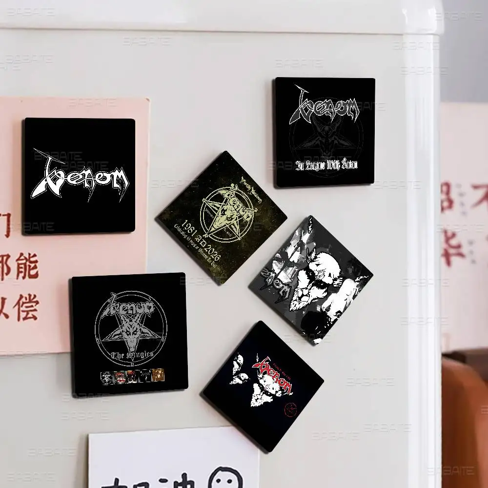 V-Venoms Black Metal Band Photo Frame Picture Fridge Magnets Refrigerator Magnetic Stickers Family Friends Children Pet Gifts