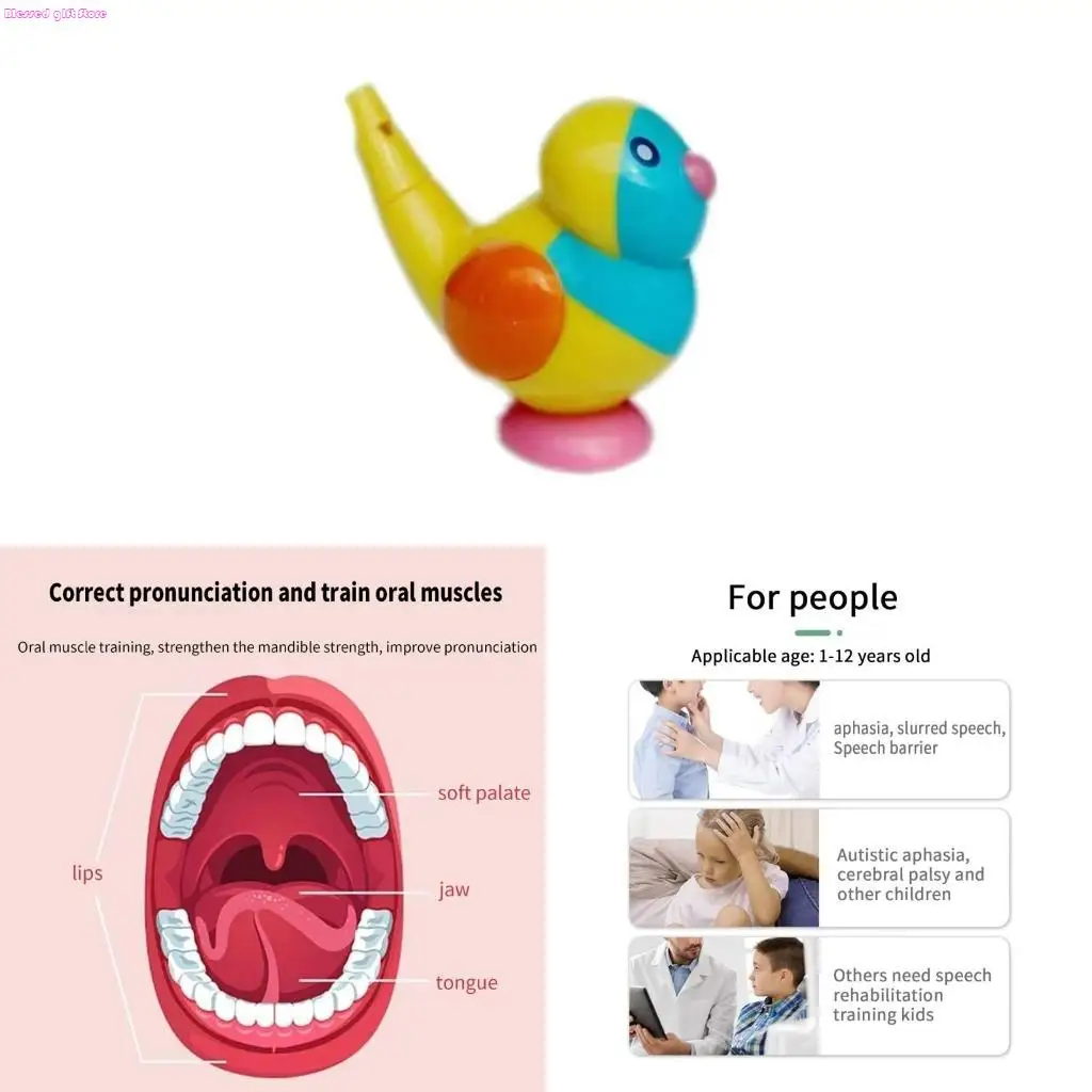D0JC Colorful Bird Toy for Indoor Outdoor Play Train Mouth Muscles Promote Sound Perception and Promote Education Toy