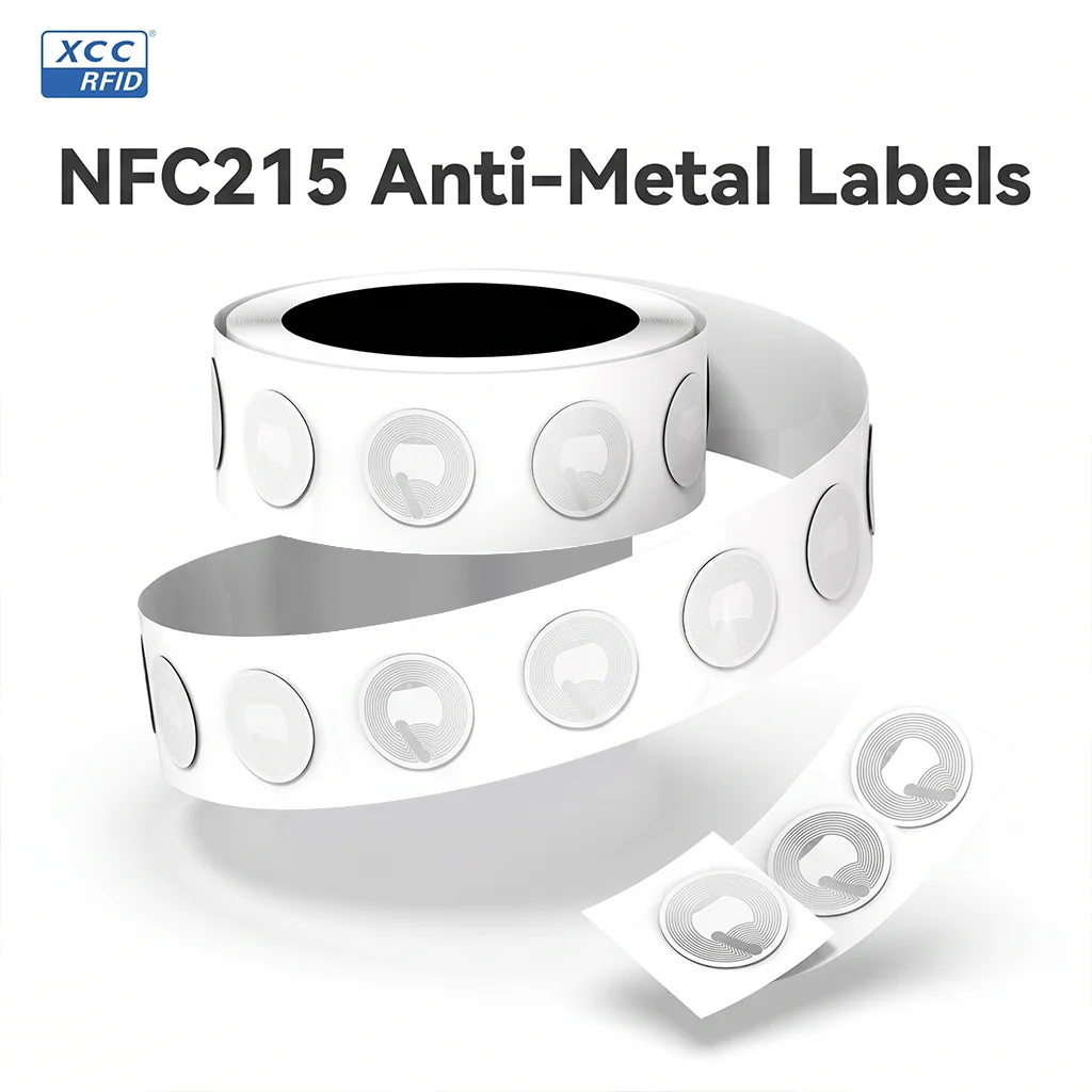 Anti-Metal 215 Chip NFC Tag Sticker ISO14443A Programmable RFID Labels for Smartphone NFC Automation Amiibo DIY Device Marking