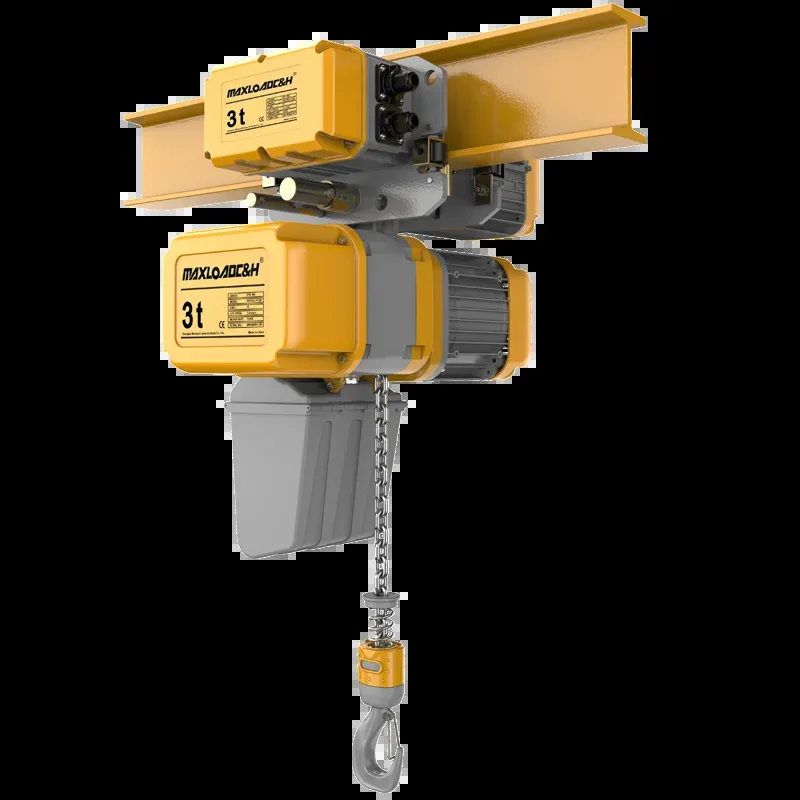 

hot sale trolley type electric chain hoist with construction load protection