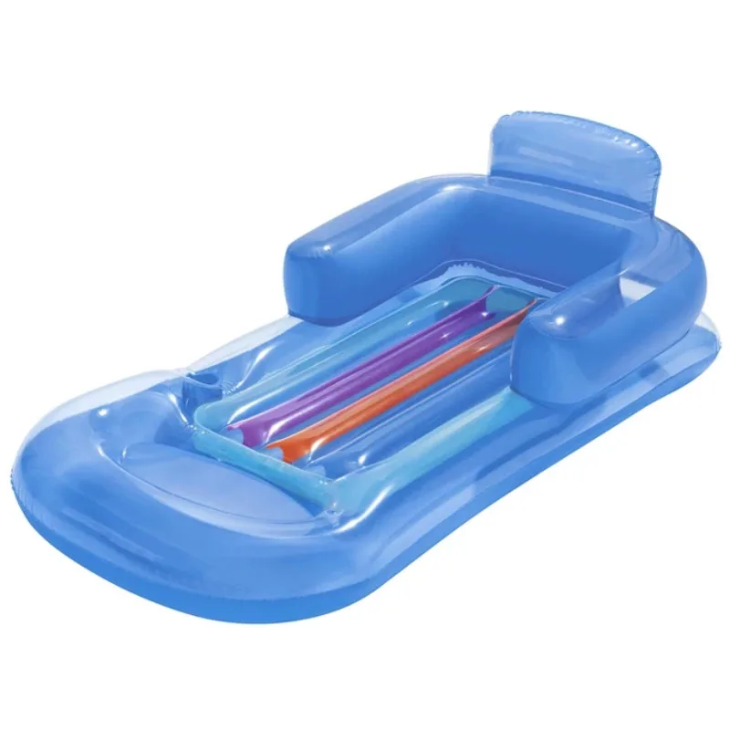 Portable Inflatable Floating Mat Built-in Light Strip Outdoor Sea Water Leisure Floating Accessory For Pool Beach