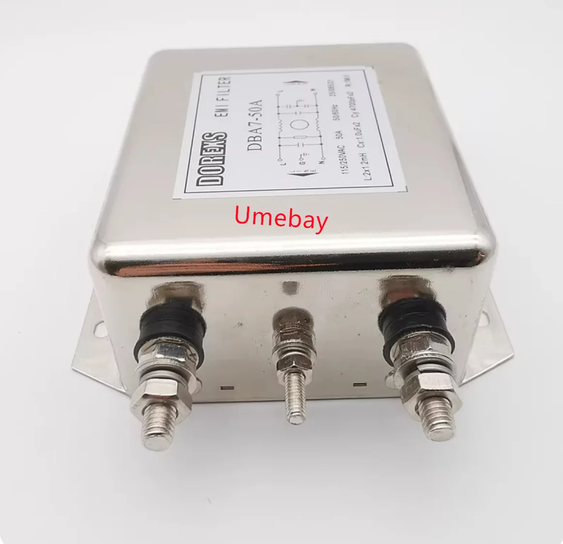 1 piece, single-phase 220V50A power filter,   DBA7-50A 50A    DBA7-60A 60A