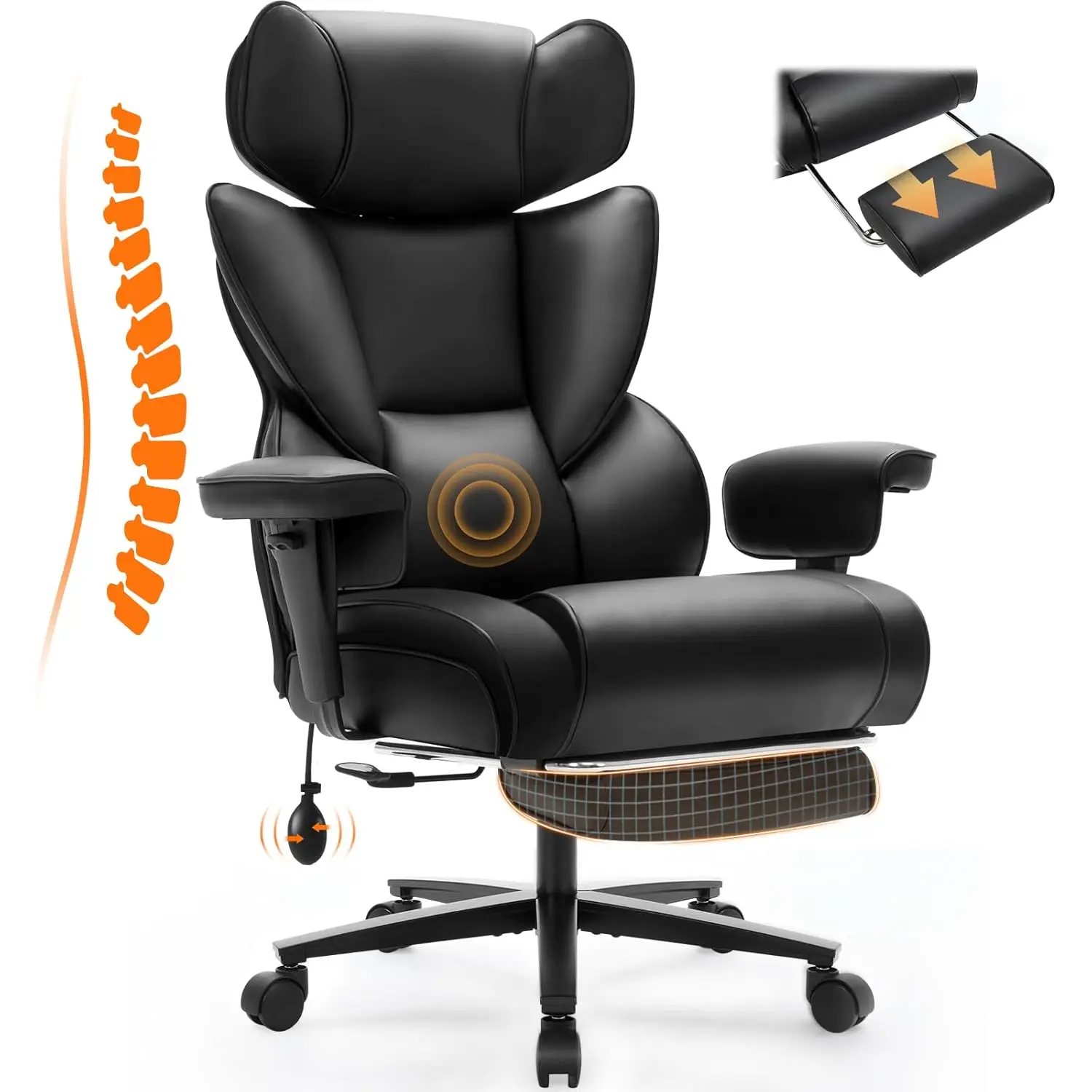 

Офисное кресло с подставкой для ног и поясничной опорой, эргономичное игровое кресло с регулируемой высотой подголовника, по индивидуальному заказу