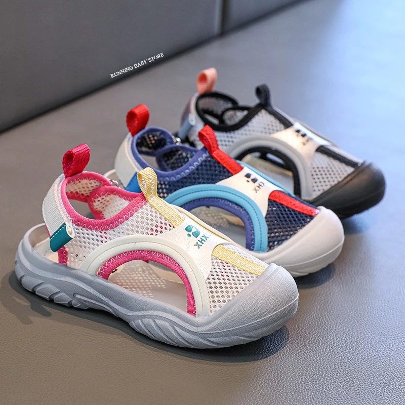 

Летние детские пляжные сетчатые кроссовки для воды, дышащие кроссовки на платформе для мальчиков и девочек, обувь для активного отдыха и тренировок
