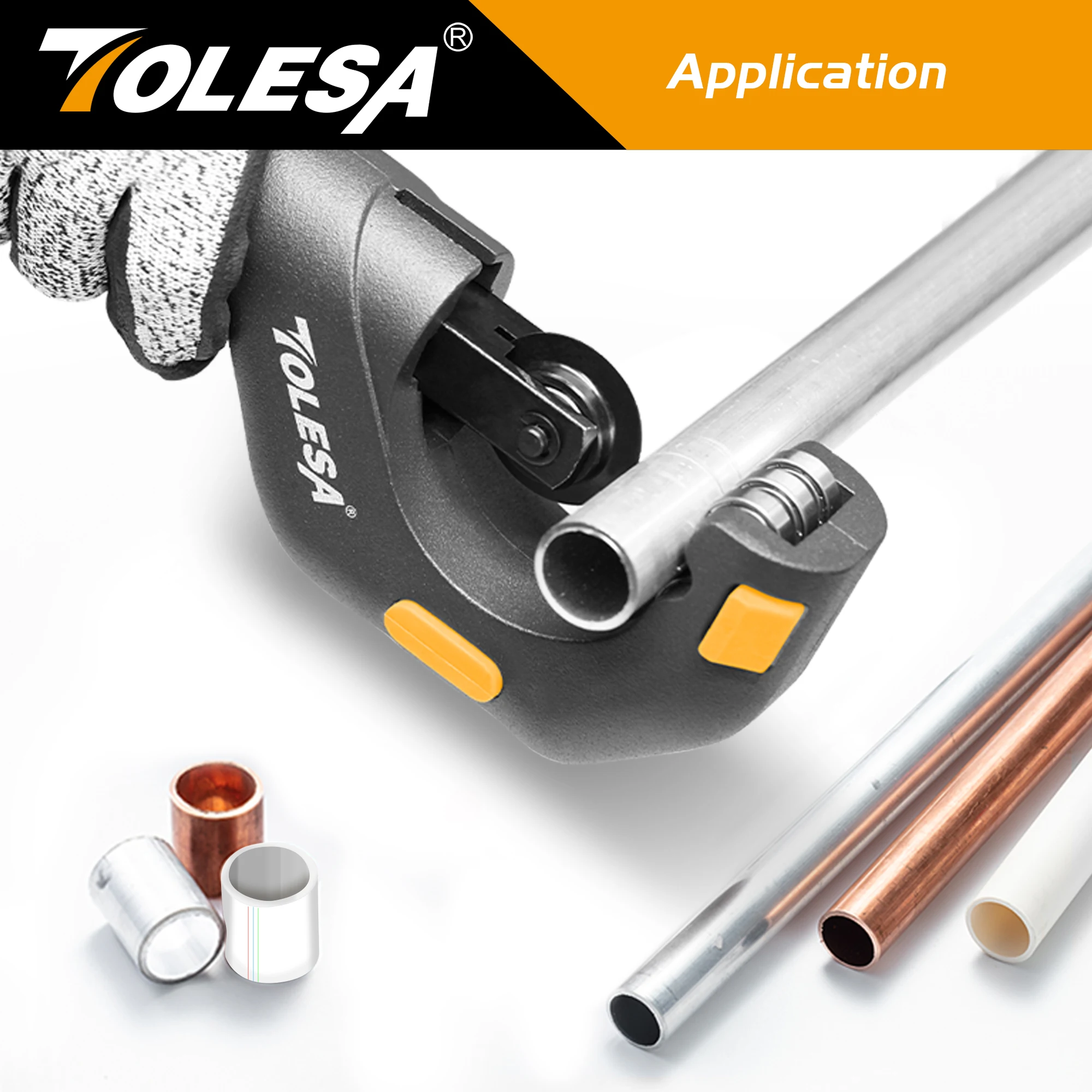 TOLESA 5-50mm Pipe Cutter Tools Heavy Duty Tube Cutter for Cutting Plastic Pipe Copper Brass Aluminum Thin Stainless Steel Pipe