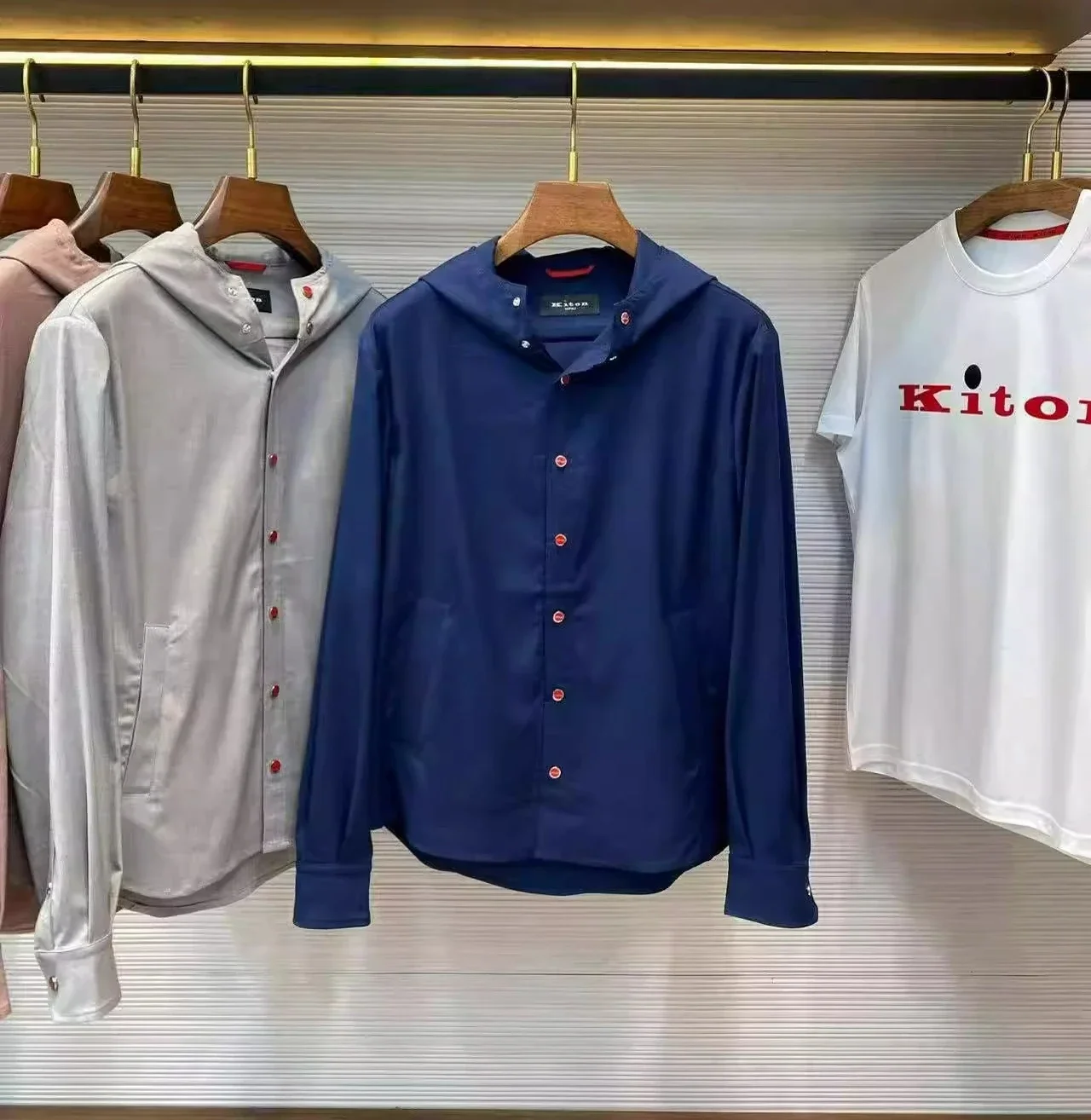 

Kiton spring and summer new light linen cotton casual shirt jacket old money style men's coat
