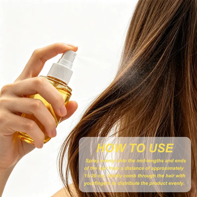 3-in-1 Hair Treatment Essence Nourishing Fragrance Spray Repair Damaged Dry Hair Smoothing Anti-Frizz Leave-in Conditioner