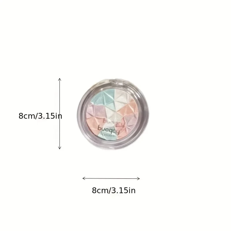 Polvo resaltador de cristal de colores mezclados, ilumina la piel, corte de piel, polvo tridimensional, sombra de nariz, ilumina la piel, brillo