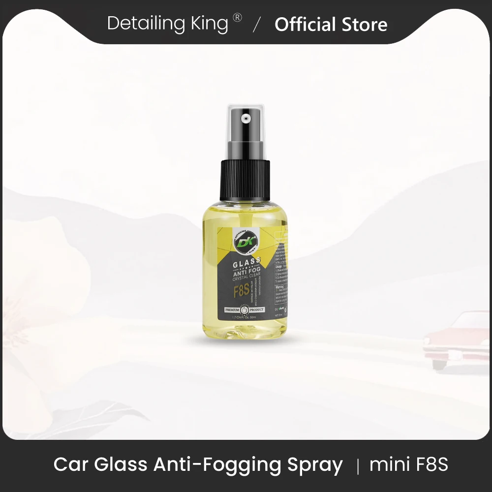 【Detailing King】50ML F8S Car Inside Windshield Anti-Fogging Spray Long-Lasting Against Fogging Improved Car Driving Visibility