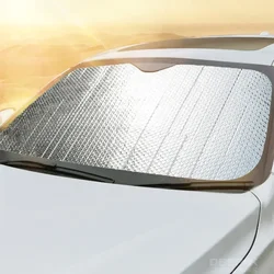 Parasol plegable para parabrisas de coche, bloque Reflector portátil transpirable, Protector antiuv, Pantalla Gratis, 140cm