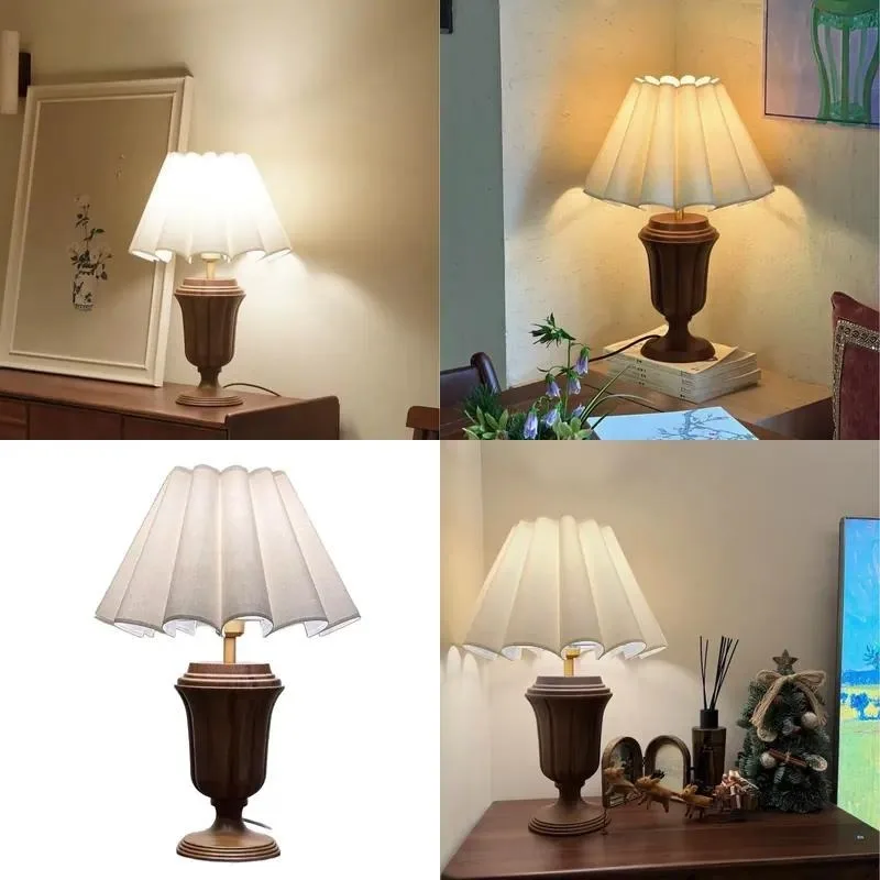 for American retro solid wood atmosphere table lamp, luxury designer brand decorative bedside lamp, suitable for living room
