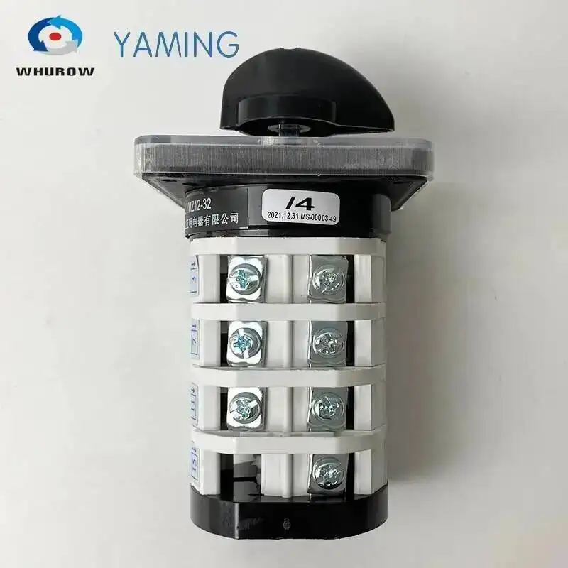 YMZ12-32/4 Rotary Knob 8 Position 0-7 Universal Manual Electrical Changeover Cam Switch 32A 690V Four Sections