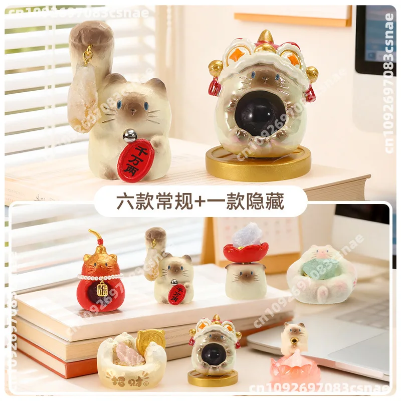 New Cat PAI Good Luck Meow Energy Blind Box Natural Crystal Desktop Decoration Cartoon Cute Meow Cute Ornaments Gift In Stock - view 4