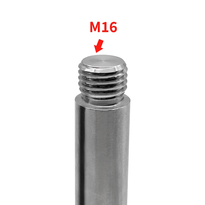 Adattatore prisma da 2 pezzi, altezza 124 mm da filettatura 5/8 a palo tipo M16, sezione di estensione per accessori di rilevamento in acciaio inossidabile