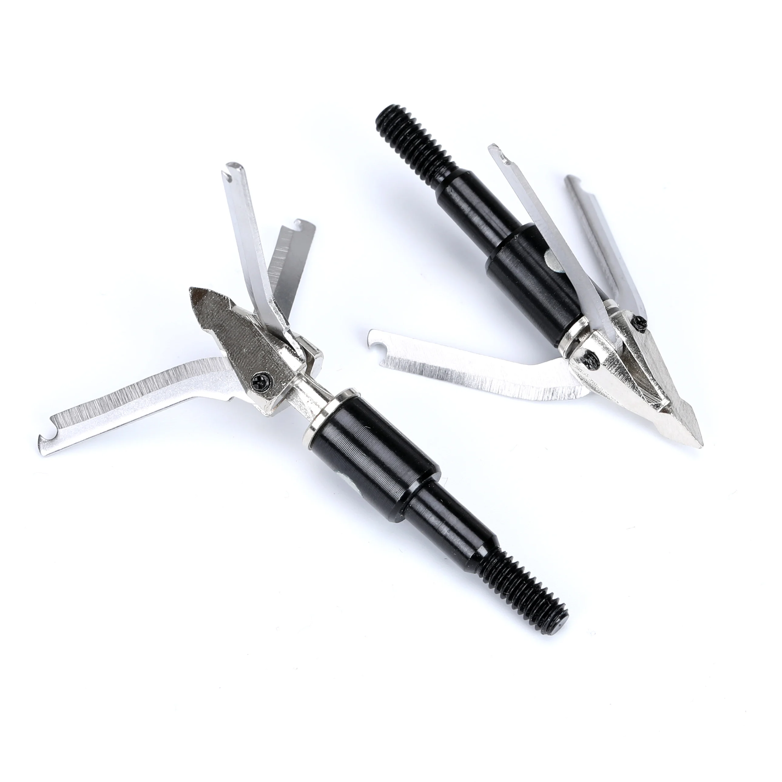 3/6/12pcs Arrow Head Rotational Metal Seeker Broadheads 100 grain  Arrow Tips  Point For Compound Bow Archery Accessories