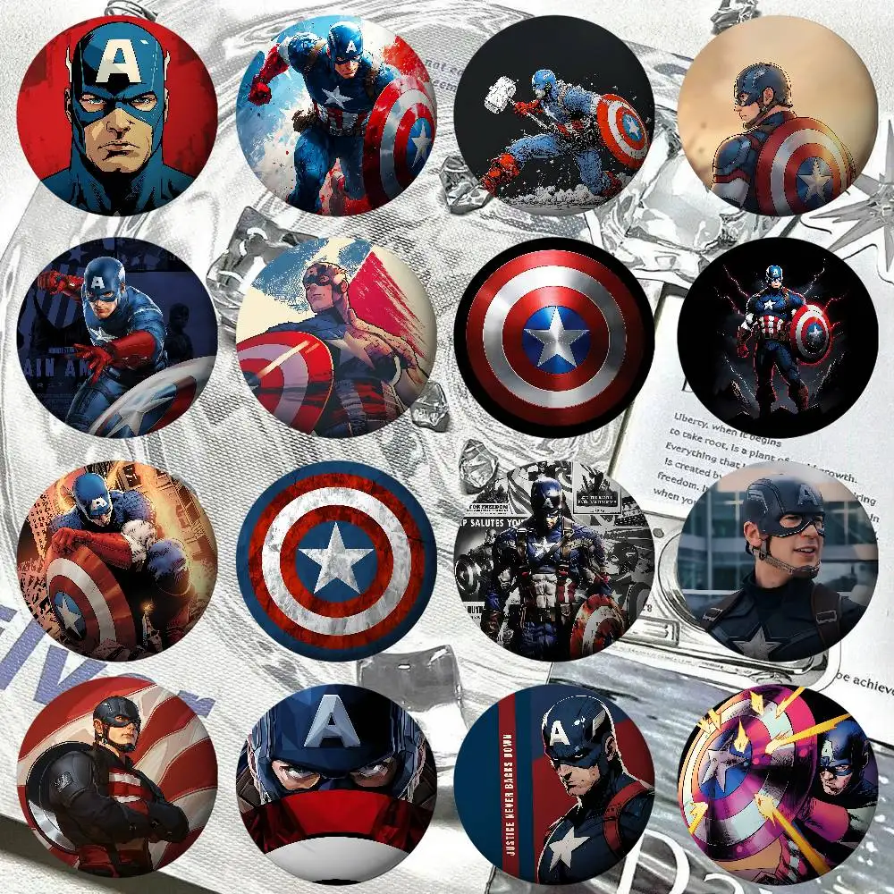 Cool-C-captain America-S Badge Pins For Friend, Backpack, Clothing, Collectible Accessories, Jewelry Gift