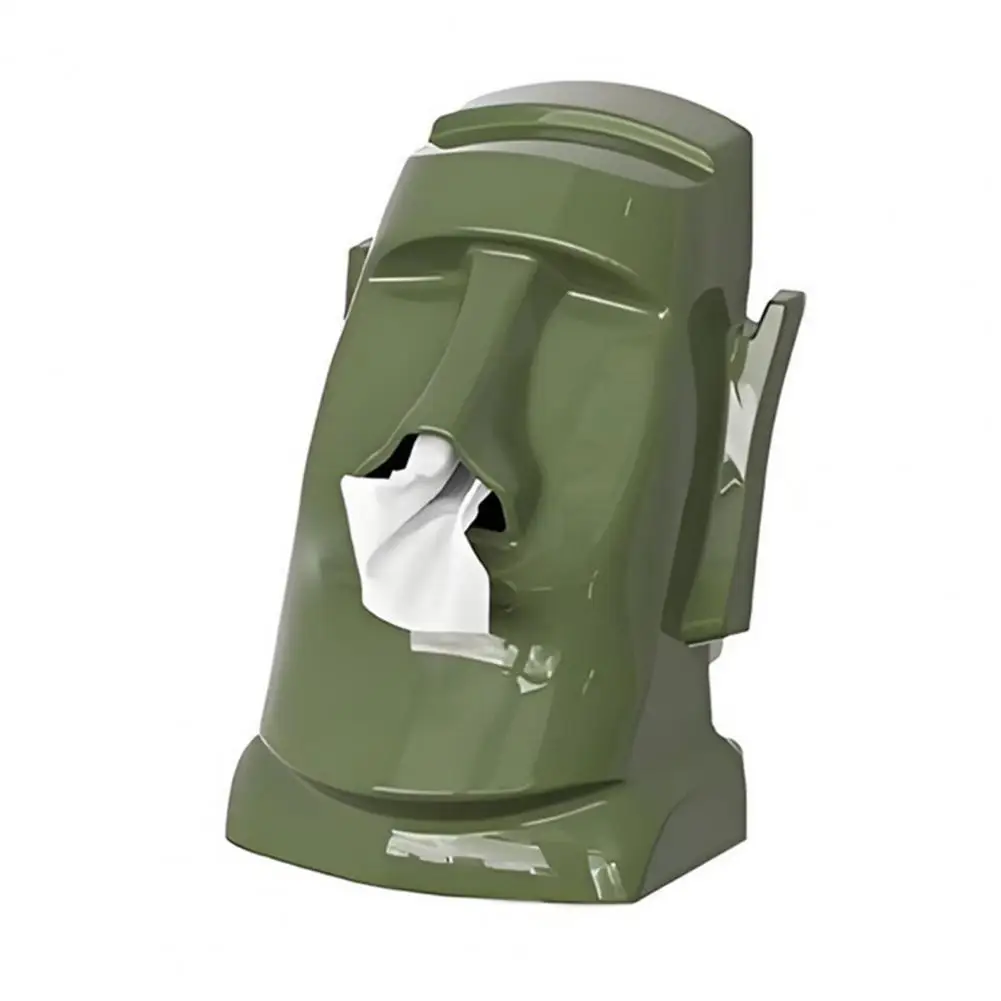 

Stone Statue Tissue Box Multi-functional Tissue Container Large Capacity Unique Design Holder Home Office Desktop Organizer