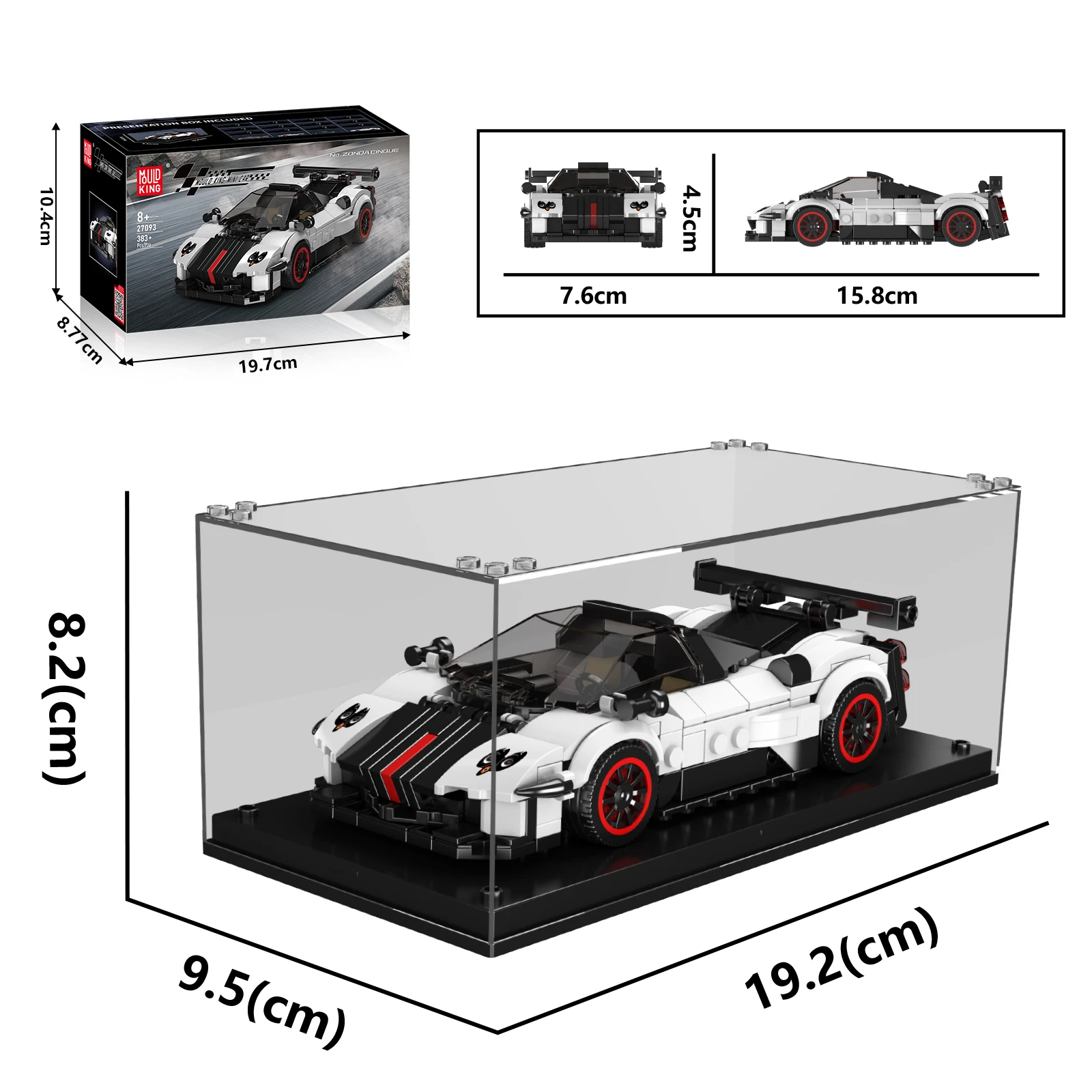 Mould King 27095 432pcs Viper ACR Mini Car Series Building Blocks 8-Stud Model DIY Creative Toy