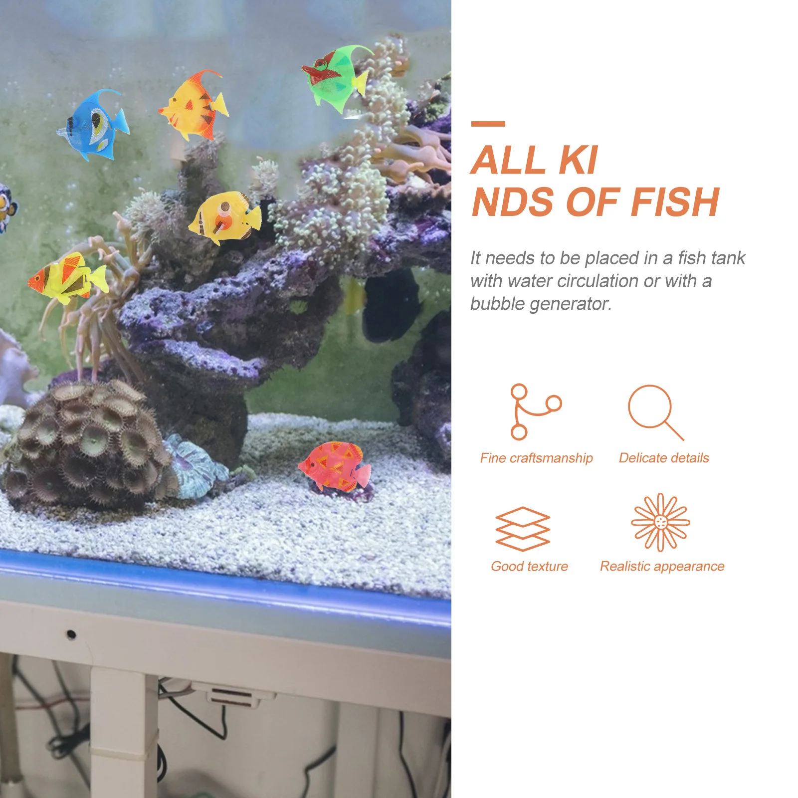 

20Pcs Simulated Tropical Fish Small Plastic Aquarium Floating Decorations Artificial Fish Tank Decor Artificial Floating