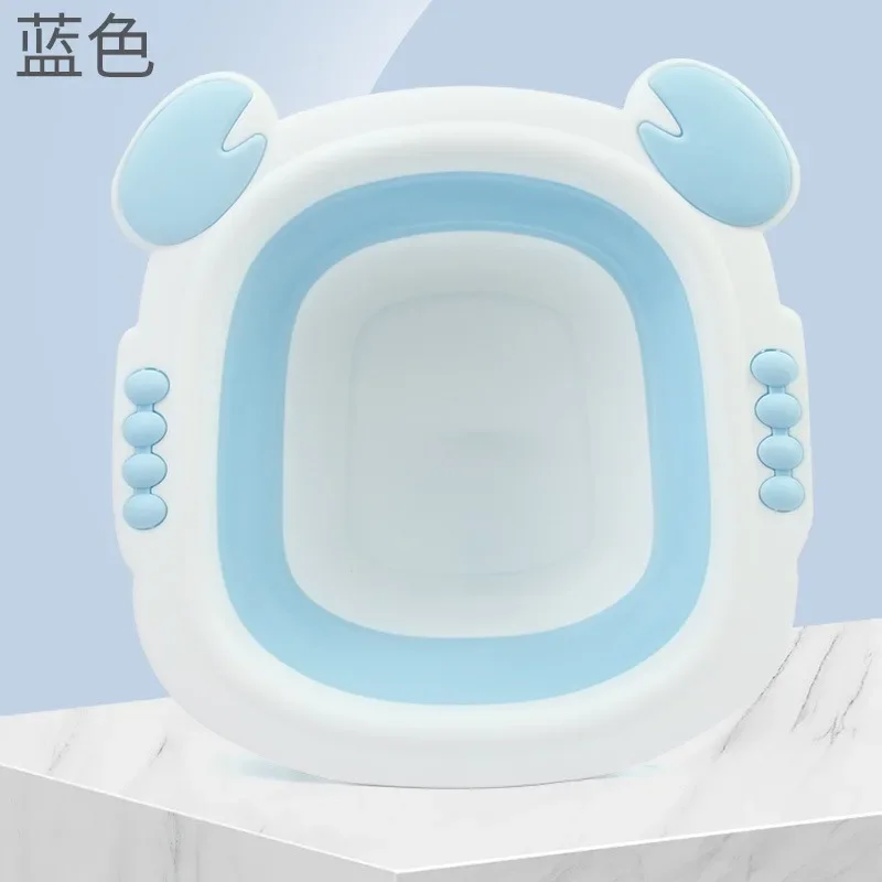Bacia de banho portátil para bebês, lavatório dobrável para viagem para bebês, leve e fácil armazenamento