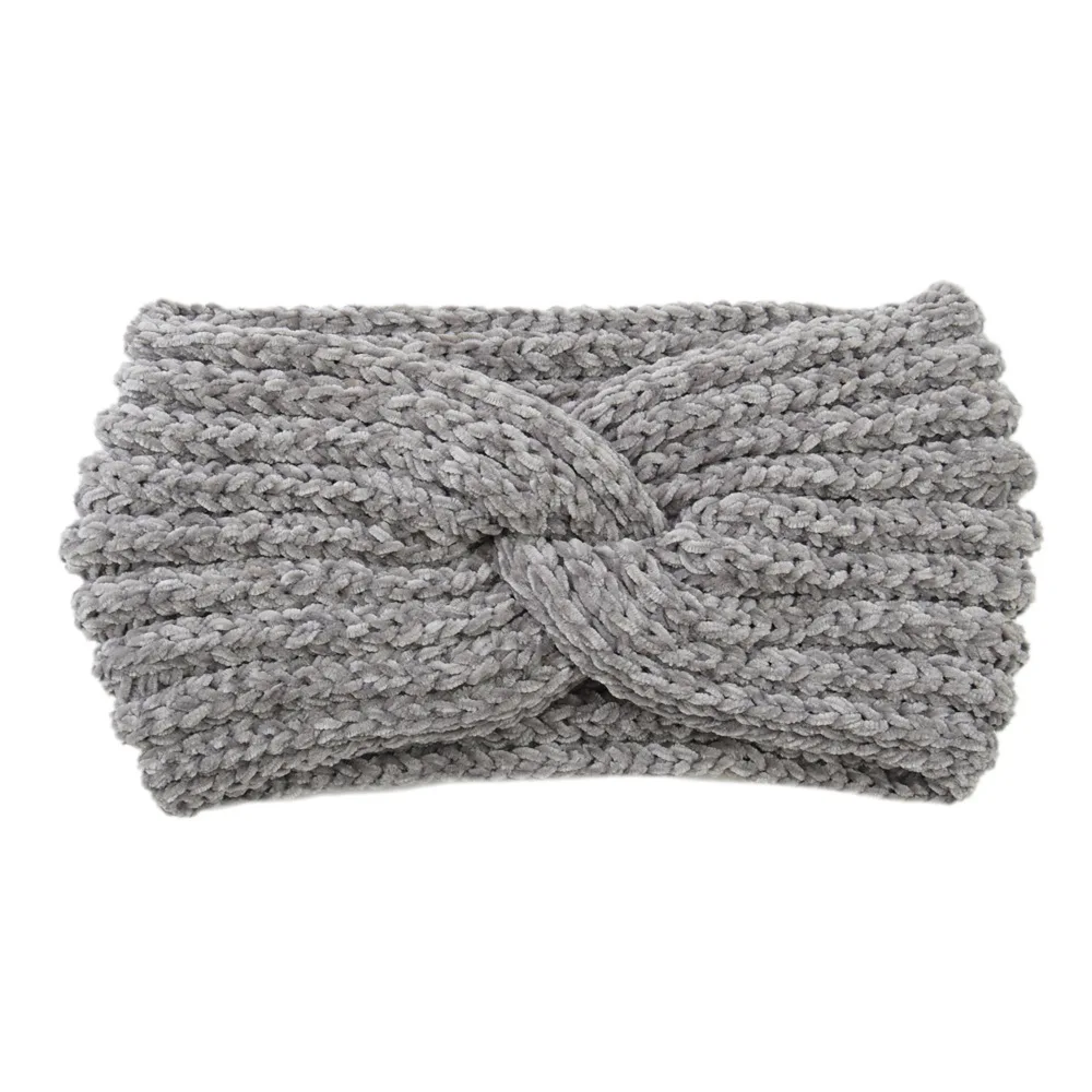 Winter Wool Knitted Headband for Women, Ear Warmer