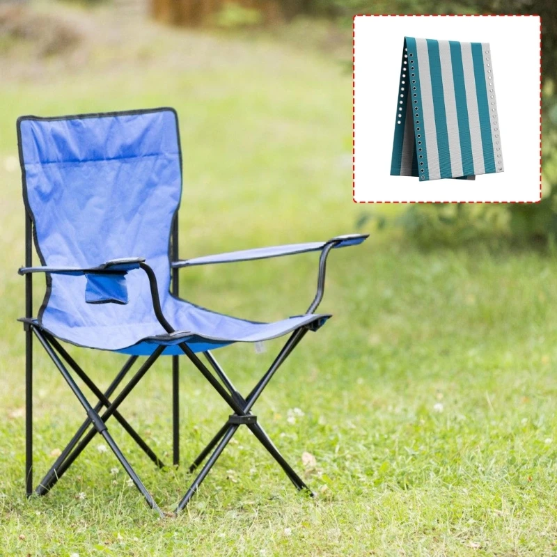 Folding Chair Replacement Fabric Set Breathable Mesh Fabric Cloth 63 X 16.9 In with Cords Multiple for Option for Use D2RD