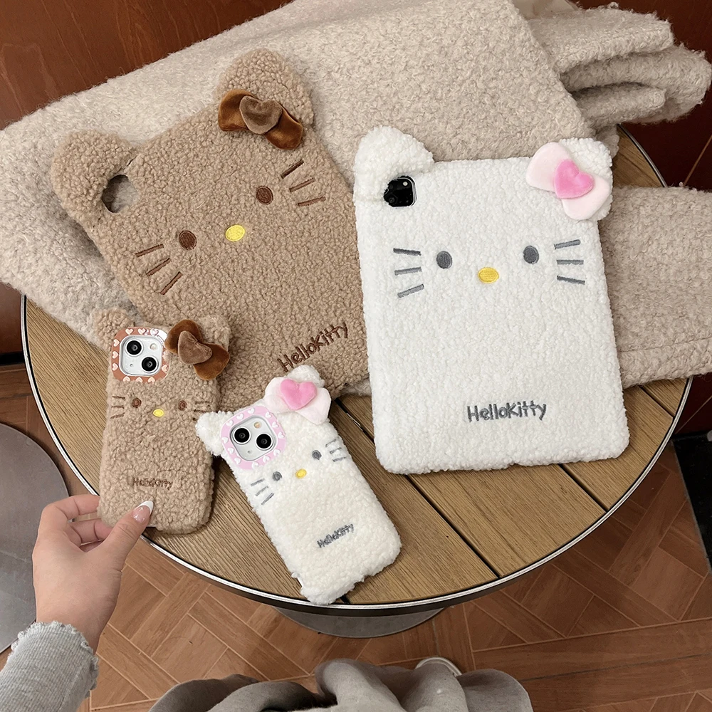 

Флисовый чехол для IPad Air 2021 10.2 Sanrio, Hello Kitty Mini 6 Air 4 10,9 Pro 11 12,9 дюймов