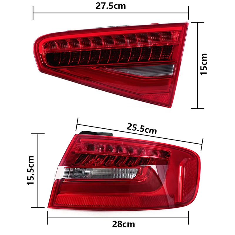Car Tail Light For Audi A4 B8.5 2013-2016 A4L Rear Signal Light LED Rear Brake Light Tail Light Assembly 8K5945095A 8K5945094A view 2