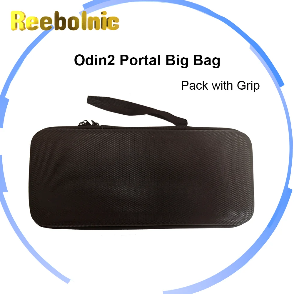 

Reebolnic Ayn Odin2 Portal Big Bag with Grip Portable Carry Bag for Ayn Odin2 Portal Handheld Game Console Black Case