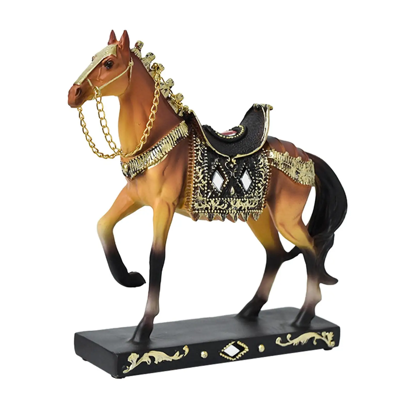 Horse Statue Horse Figurine Animal Statue Collectable Creative Horse Ornament for Home Bookcase Furniture Animal Lovers Table