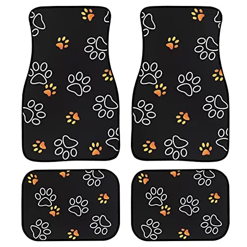 

dog's paw Automotive floor mats 4-piece set for women full set of rubber floor mats washable floor carpets